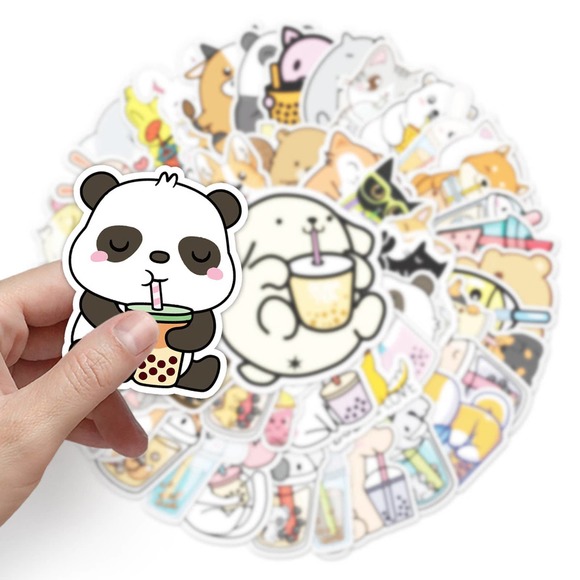 Boba Stickers 50 pcs per pack waterproof - Picture 5 of 8